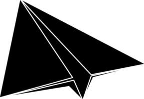 avión icono hecho por papel en glifo para Progreso concepto. vector