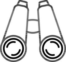 Isolated Binocular Icon in Black Thin Line. vector