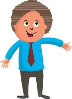 Cartoon character of happy Businessman. vector