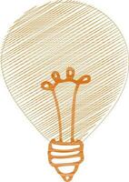 Business Idea concept with orange light bulb. vector