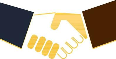 Illustration of handshake for Business. vector