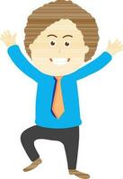 Young happy businessman character. vector