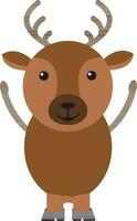 Cartoon character of reindeer. vector