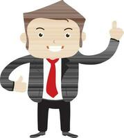 Character of young businessman. vector