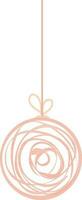 Illustration of hanging Christmas Ball. vector