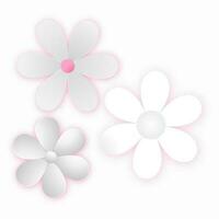 Paper cut flowers design on background. vector