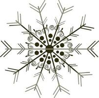 Illustration of Snowflake. vector