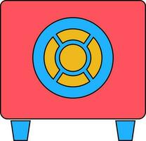 Isolated colorful icon of Bank safe or locker. vector