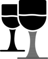 Champagne Glasses, Party and Celebration Icon, vector