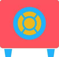 Isolated colorful icon of Bank safe or locker. vector
