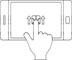 mano hacer clic en teléfono inteligente para en línea pago. vector