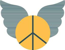 Sign of peace with set of wing. vector