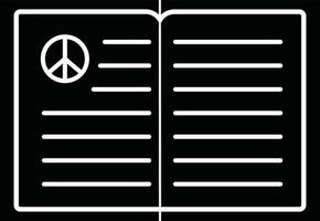 Sign of peace on book. vector