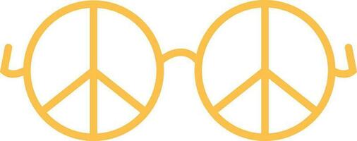Peace icon with goggle style. vector