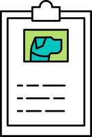 Animal Adopt Paper Or Clipboard Icon in Flat Style. vector