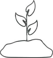 Sign of planting icon in line. vector
