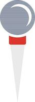 Push pin icon in flat style. vector