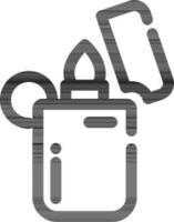 plano estilo encendedor icono en línea Arte. vector