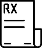 Desplazarse rx papel icono en plano estilo. vector