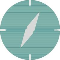 Icon of compass in gray and green color. vector