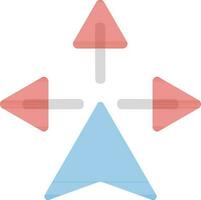 GPS sign with navigation arrows. vector