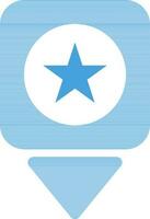 Map pointer with star, places optimization. vector