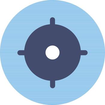 Four way direction around a circle icon, location finder. vector