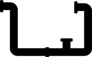 Icon of pipeline in black color. vector