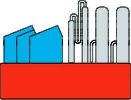 Sign or symbol of industrial processing plant. vector