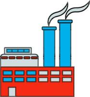 Flat illustration of Industrial processing plant. vector