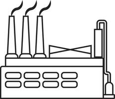 Delgado línea pictograma de industria. vector