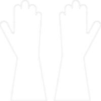 Flat style gloves icon. vector