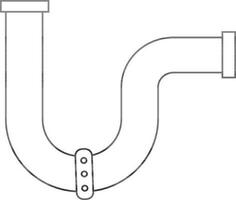 Flat style connecting pipe. vector