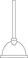 Flat style plumbing plunger icon. vector