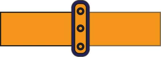 Yellow and blue pipe in flat style. vector