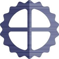 Isolated valve in blue color. vector