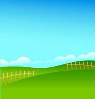 Nature landscape view in flat style. vector