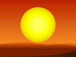 Scenery of sunset view. vector