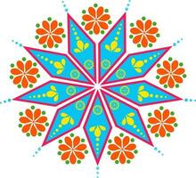 Star shape floral abstract design. vector