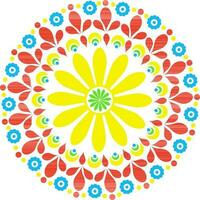 Colorful floral mandala design. vector