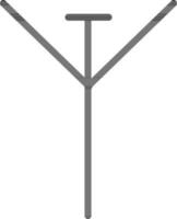 Illustration of line pylon tower in flat style. vector