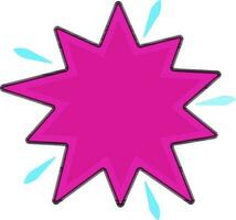 Pink pop art icon on white background. vector