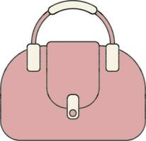 Illustration of Female Handbag or purse Icon in Line Art. vector