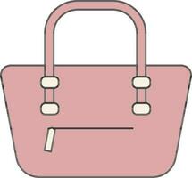 Isolated Women purse Icon in Line Art. vector