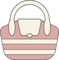 Illustration of Handbag Icon in Line Art. vector