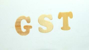 GST Goods and Service Tax alphabet photo