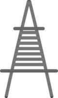 Icon of power line tower in flat style. vector