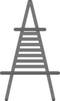 Icon of power line tower in flat style. vector