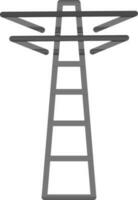 Isolated high voltage power line tower icon. vector