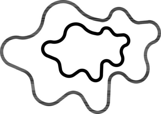 Illustration of Mud Icon in Black Line Art.